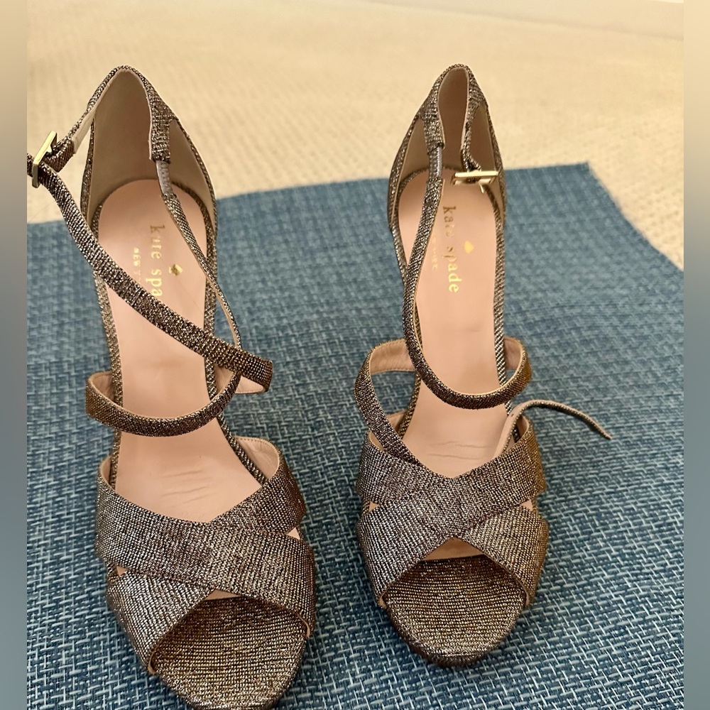 Kate Spade Glittering Silver Stilettos